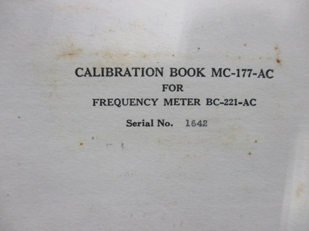 FREQUENCY METER BC - 221 - AC, MILITARY SURPLUS