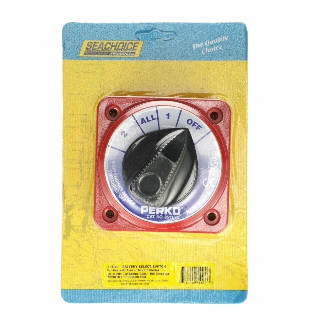 Seachoice 11531 Compact Battery Selector Switch, for Use with Two (2) or More...