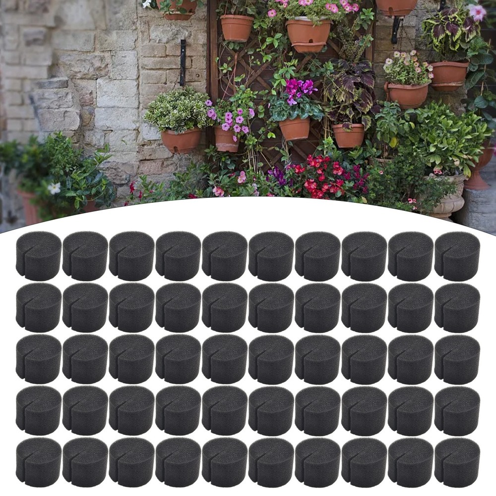 50x Garden Clone Collars Hydroponics Cloning Machine Sponge Inserts Net Pot