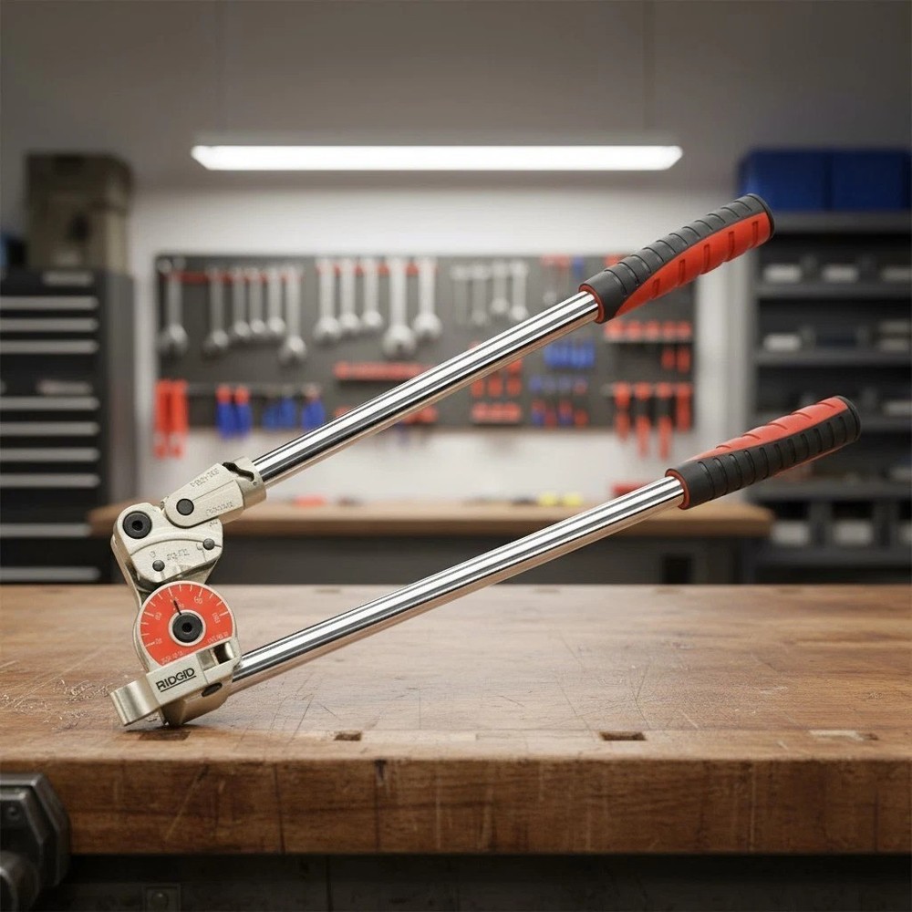 Carbon Steel Pipe Bender with Dual Handles for Enhanced Leverage and Control