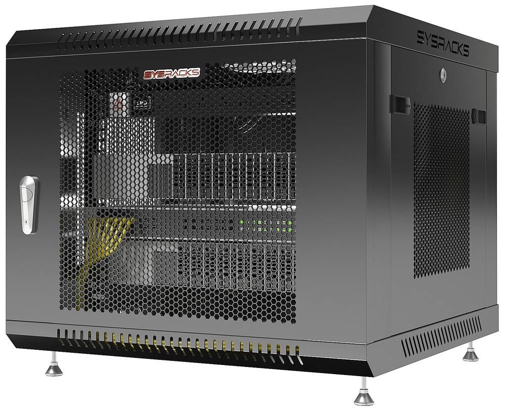 Server Rack 9U Wall Mount Cabinet Locking Networking Data Enclosure VENTED Door