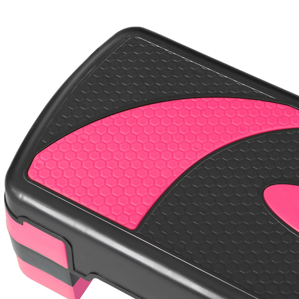 31" Adjustable Exercise Workout Aerobic Stepper Platform Trainer 3-Level Pink