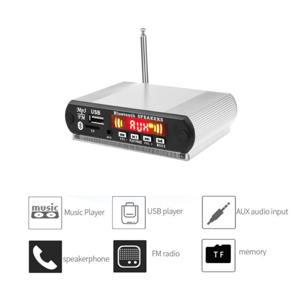Bluetooth MP3 Player Decoder Board, FM Radio, USB, TF, Wireless Audio and2443