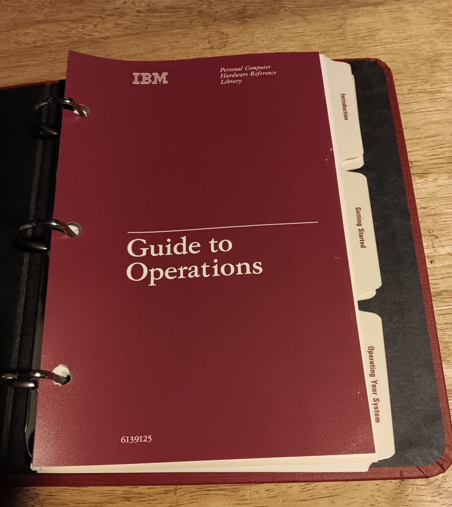 1986 IBM Reference Guide To Operations Personal Computer XT 6280085 - No Disks