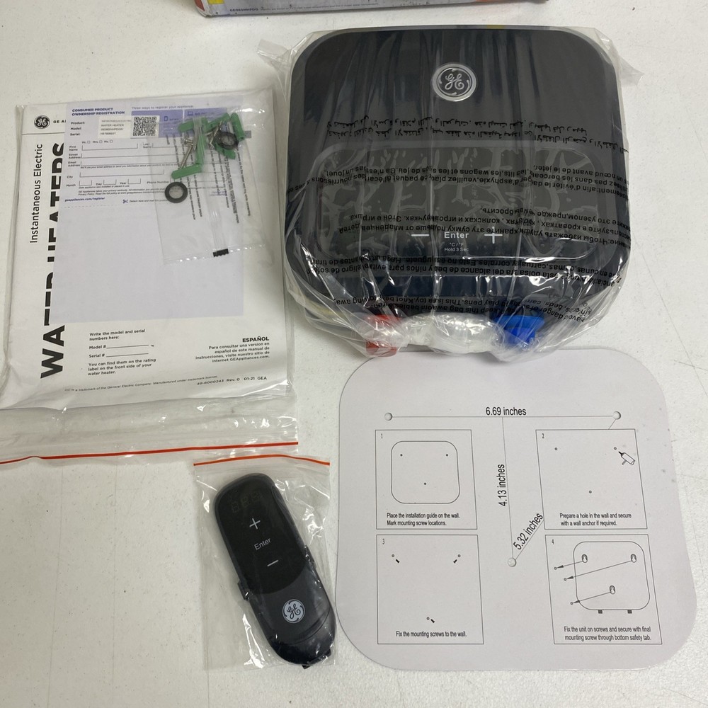 GE Self Modulating 1.2 GPM Point Of Use Tankless Electric Water Heater 5.5 KW