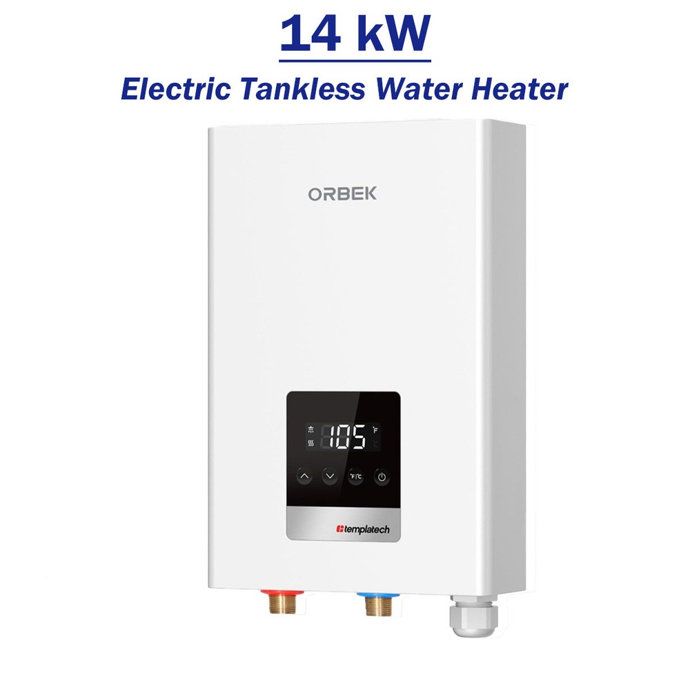 ORBEK Tankless Water Heater Electric 14kW Instant Hot Water For Kitchen Bathroom