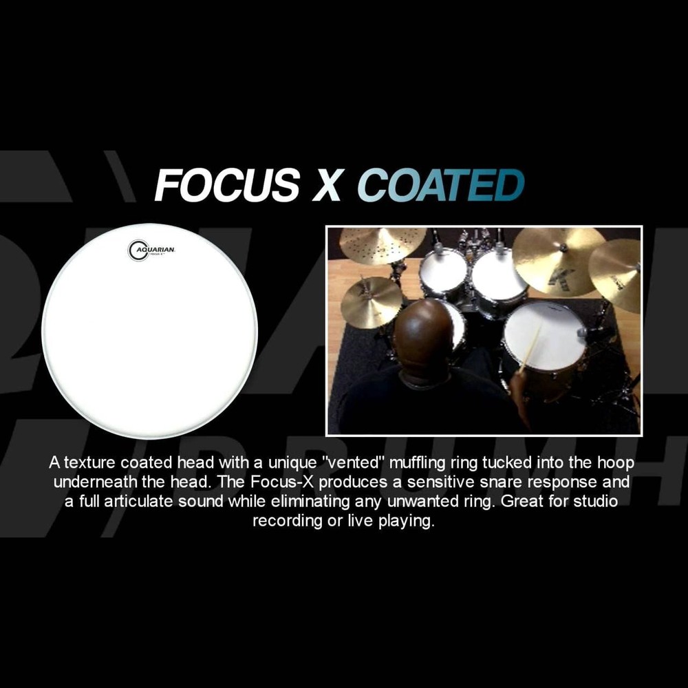 Aquarian Focus-X Coated Power Dot Drumhead 14"