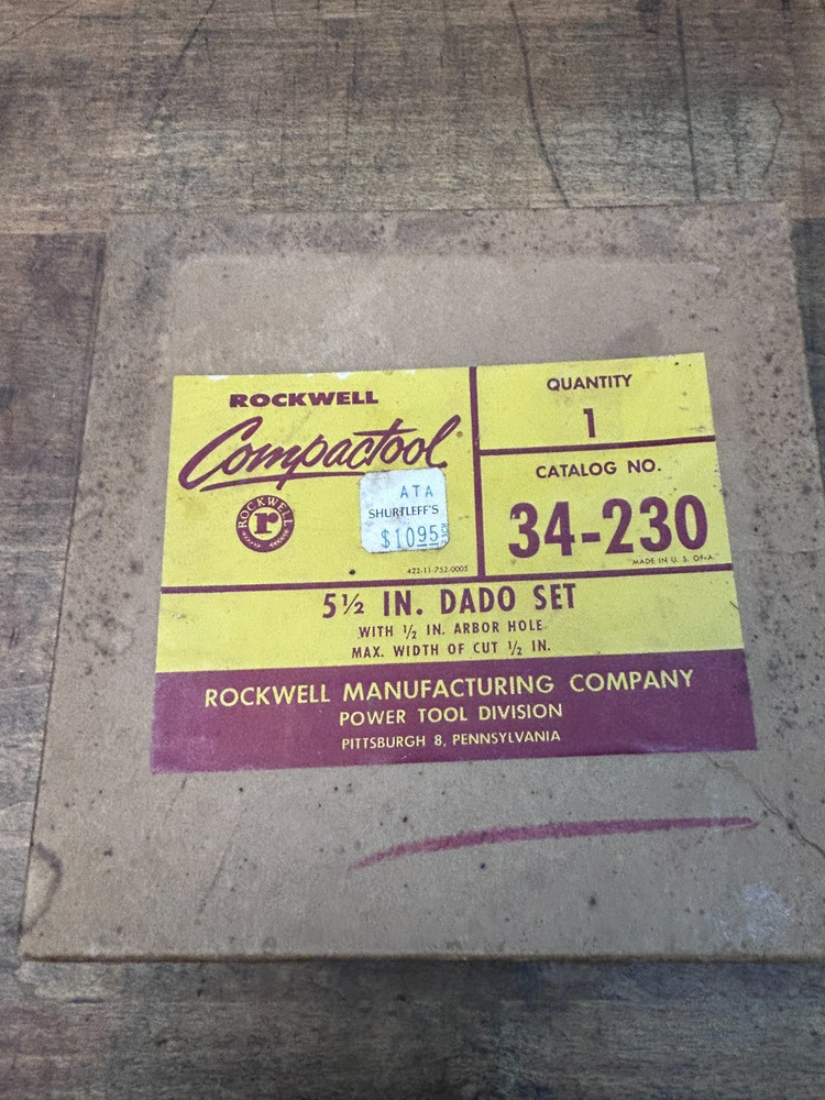 Rockwell 34-230 5-1/2" Dado Set