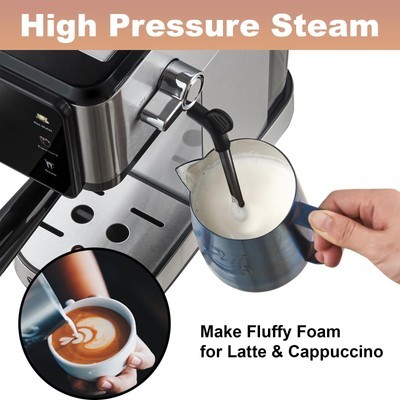Espresso Machine 20 Bar Dual Boiler Coffee Maker With Touch Control