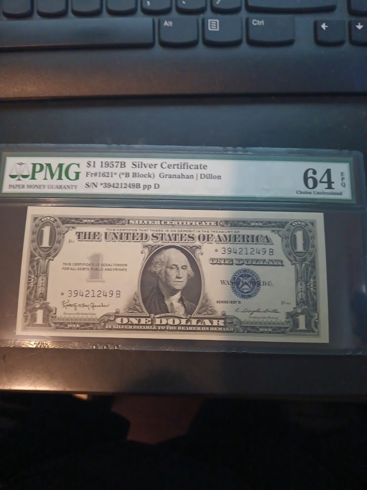 $1 1957-B Silver STAR  PMG 64 EPQ
