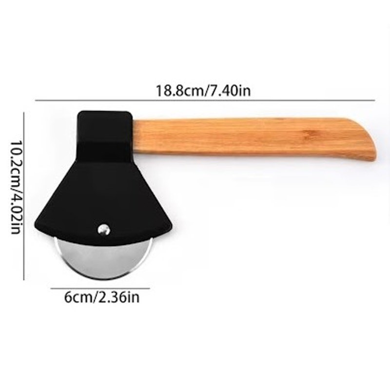 Novelty Black Axe Pizza Cutter Fully Functional Kitchen Tool NEW Gift Idea