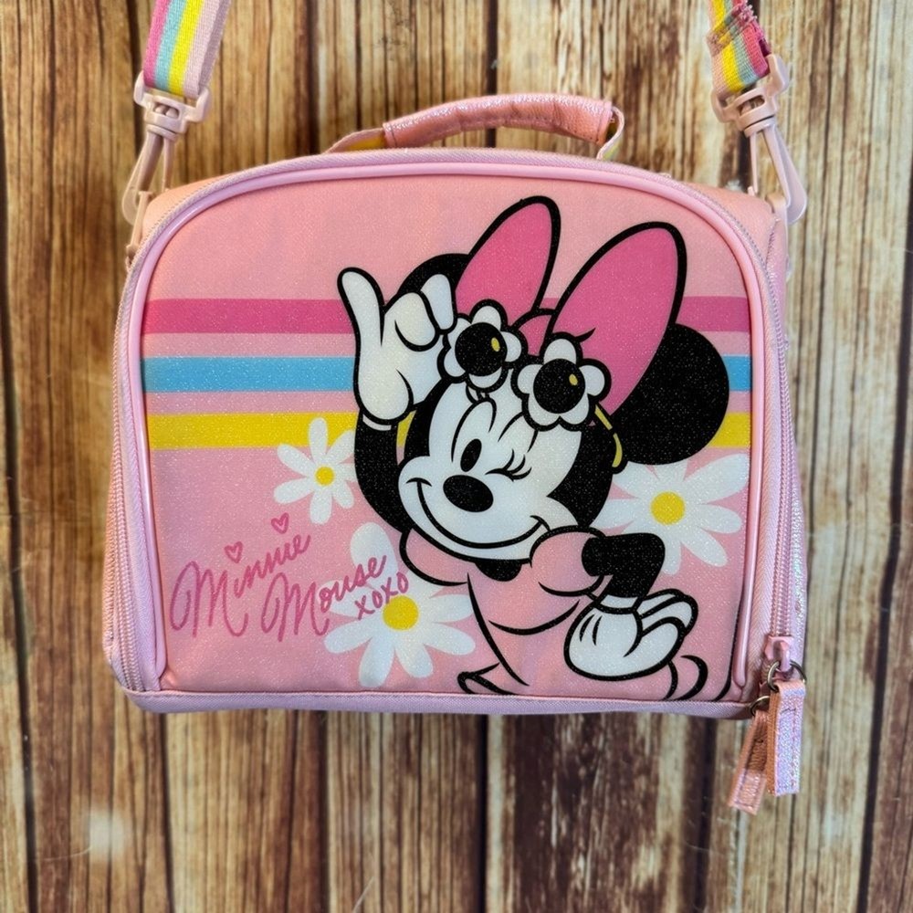 Disney Minnie Mouse Lunch Box Pink Adjustable Strap