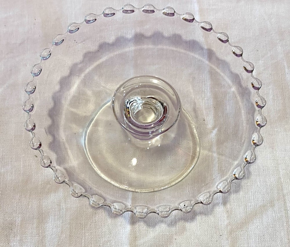 SET CANDLEWICK : COMPOTE 5 1/2” & 3” Sugar BOWL Depression EUC CLEAR