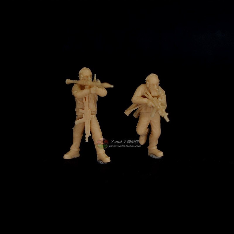 3D printed 1/72 Modern Russia "Frontline Battle Special Raid Team" 2 man model
