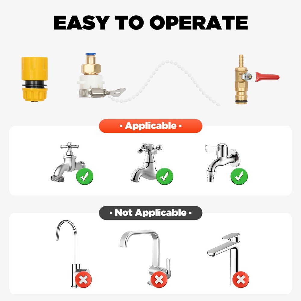 26 FT Water Fed Pole Kit Window Solar Panel Cleaning Extendable Telescopic Pole