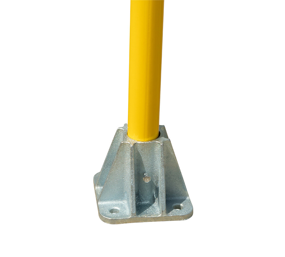 4"X4" Steel Safety Railing Single Mounting Socket for Construction Sites