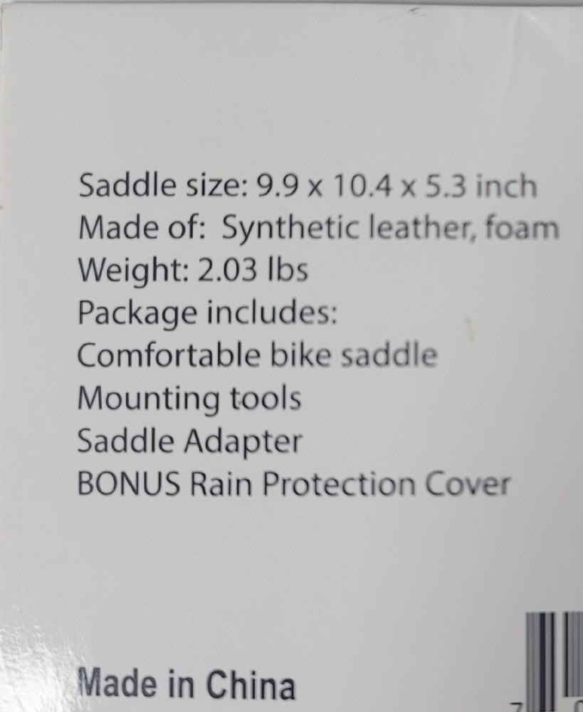 Bikeroo Comfortable Oversized Replacement Black Bike Saddle Seat