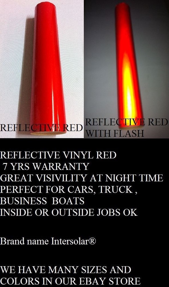 Red Reflective Vinyl Adhesive Cutter Sign Plotter Hight Reflectivity