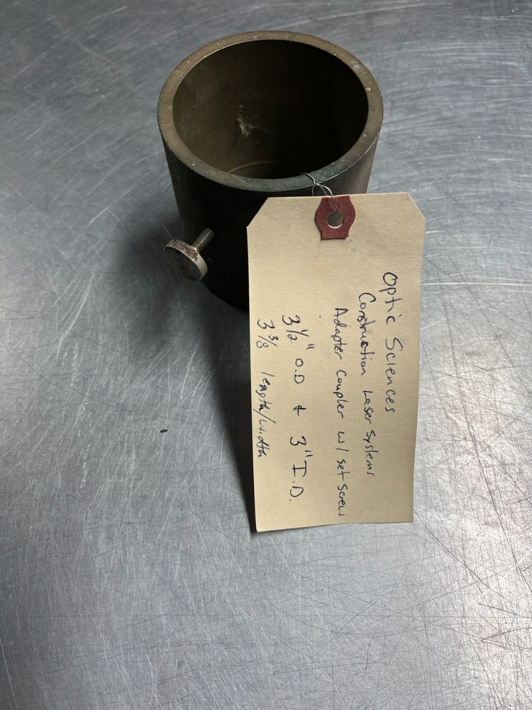 Construction Laser Systems Optic Sciences Adapter Coupler w/ Set Screw 3" ID