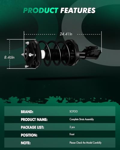 Front Complete Struts Assembly Shock Absorber for Mazda Protege 2000-2003,for