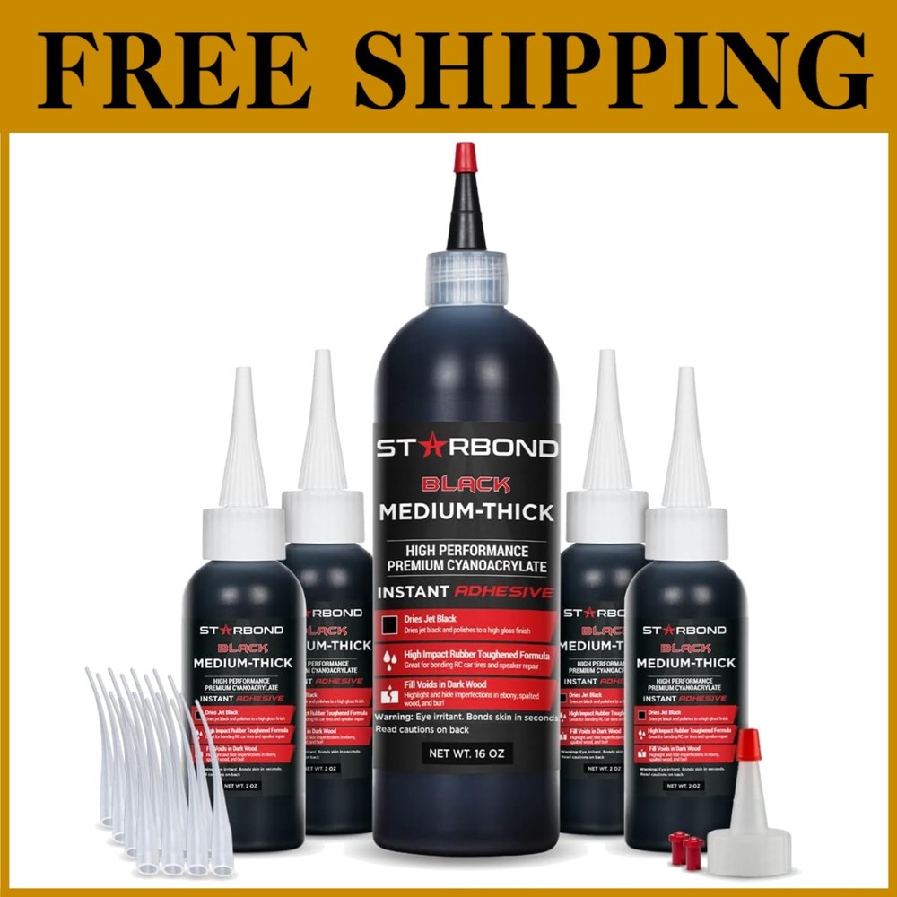 Black CA Super Glue Kit - 16oz Refill