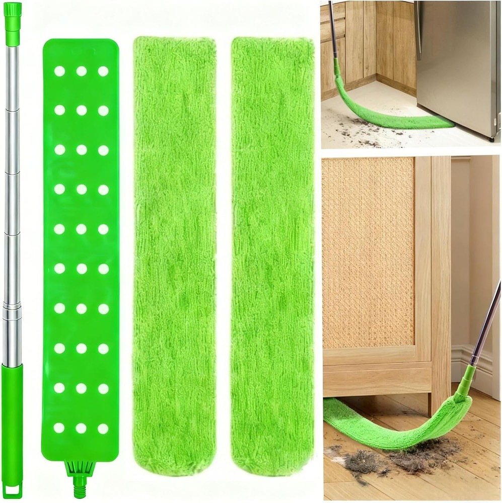 Retractable Gap Dust Cleaner Under Appliance Cleaning Tool Flat Duster For Under