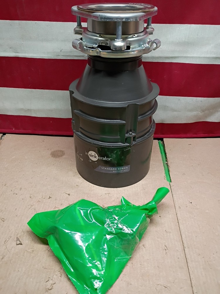 InSinkErator Badger 500, 1/2 HP Continuous Feed Kitchen Garbage Disposal, OB,