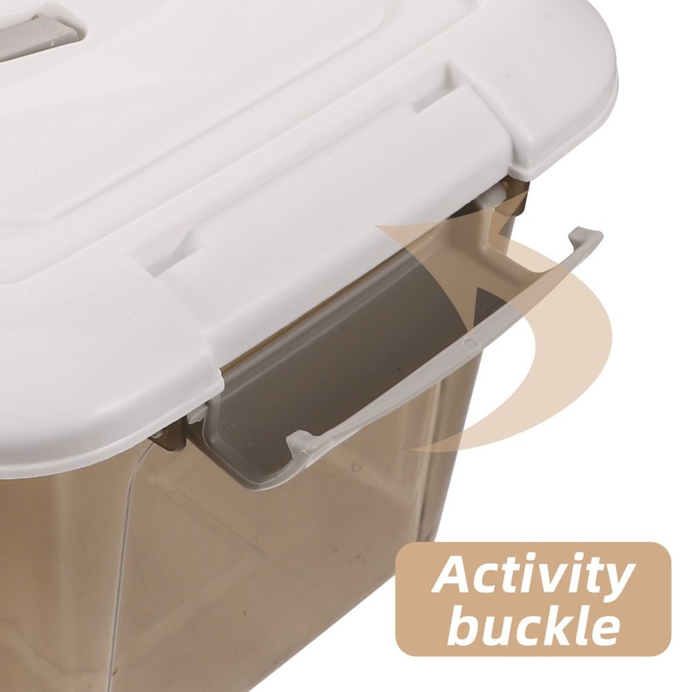 Storage Containers with Lids Handle Toy Boxes Bins Plastic Organizer