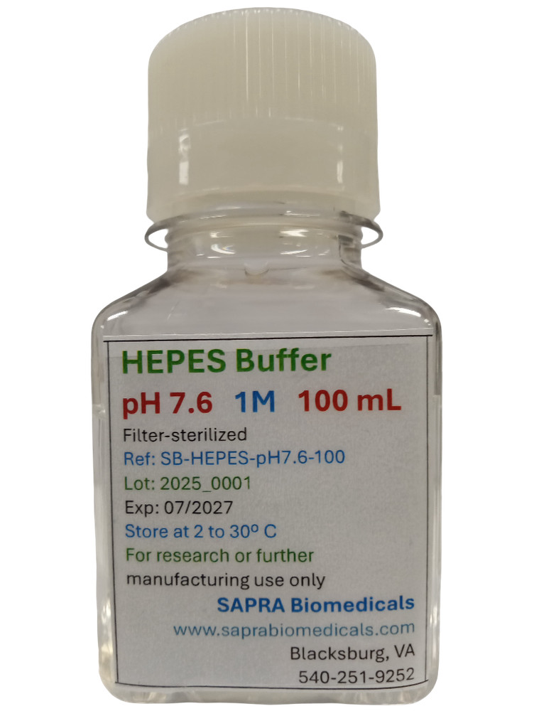 HEPES Buffer Solution, 1M, pH 7.6, 100mL
