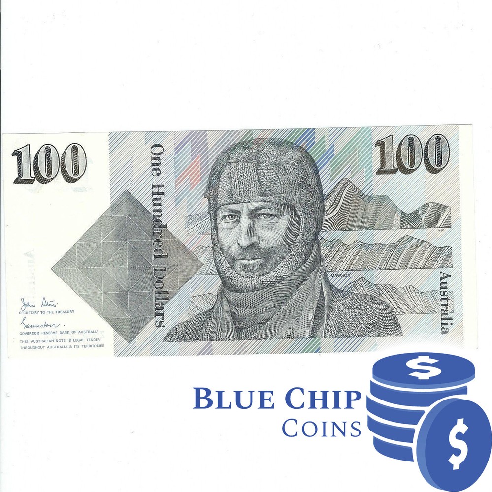 1991 $100 Johnstone Stone Paper BankNote Bank Note Good Condition