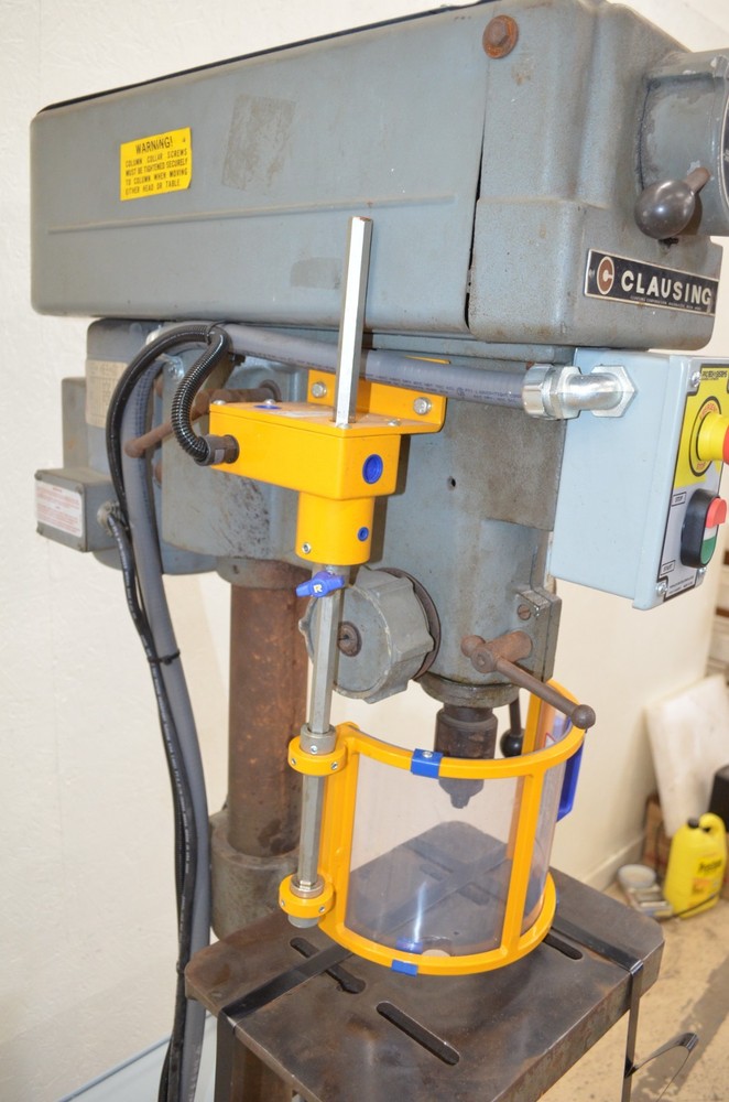 Nice Clausing 15" Variable Speed Floor Drill Press w/ Pro Tech Systems Shield