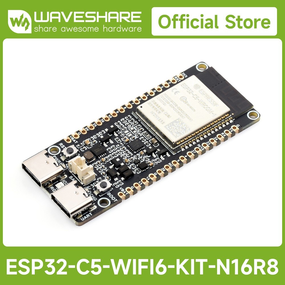 Waveshare ESP32-C5 Dual-Band Wi-Fi 6 Development Board, 240MHz RISC-V Processor