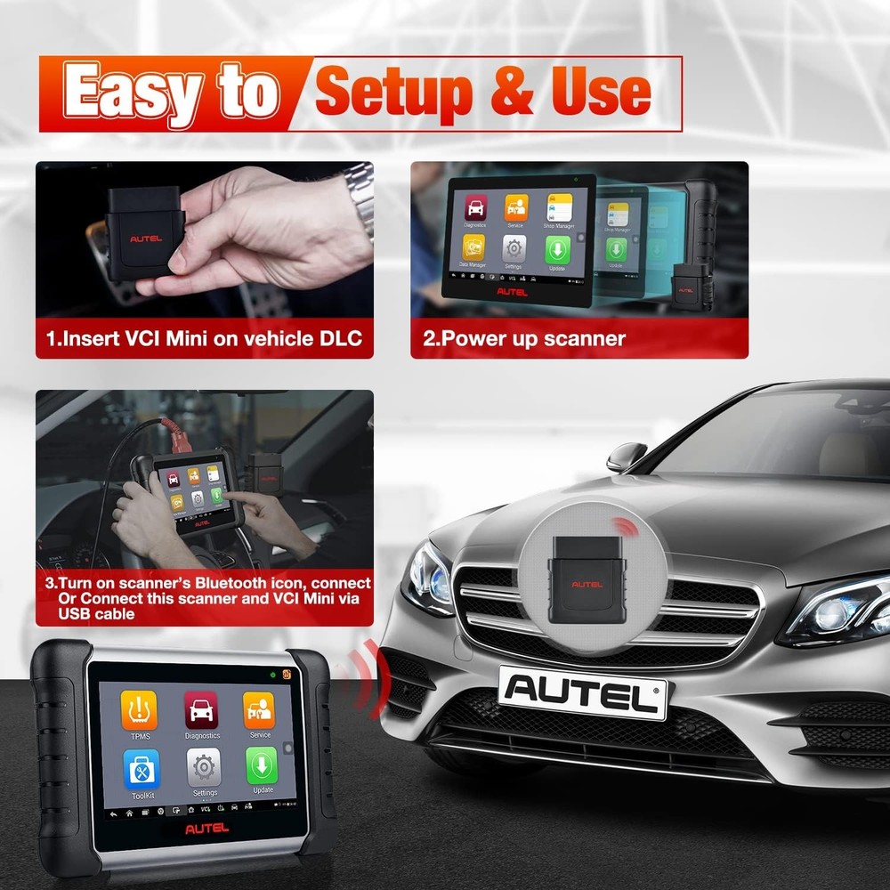 Autel MaxiVCI Mini VCI Mini Bluetooth-compatible Diagnostic InterfaceFor MK808BT