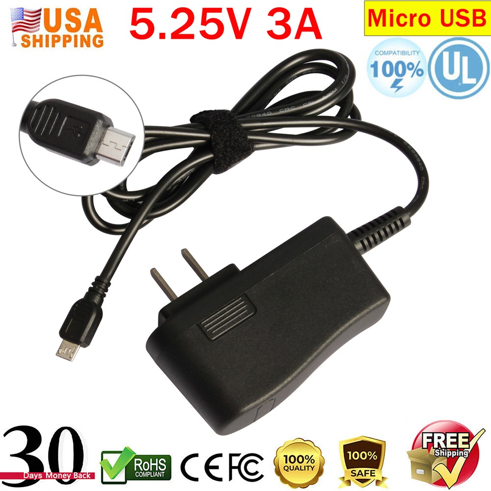 5.25V 3A Micro USB Charger Power Supply Adapter for Raspberry Pi 3 2 Mini