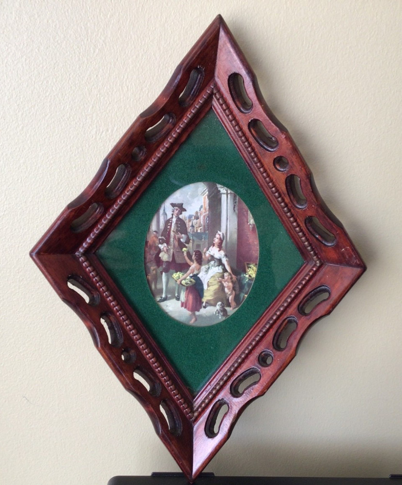 VINTAGE TURNER WALL ACCESSORY Romantic  DIAMOND SHAPED VICTORIAN