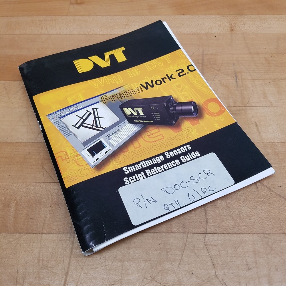 DVT DOC-SCR FrameWork2.0 SmartImage Sensors Script Reference Guide - USED