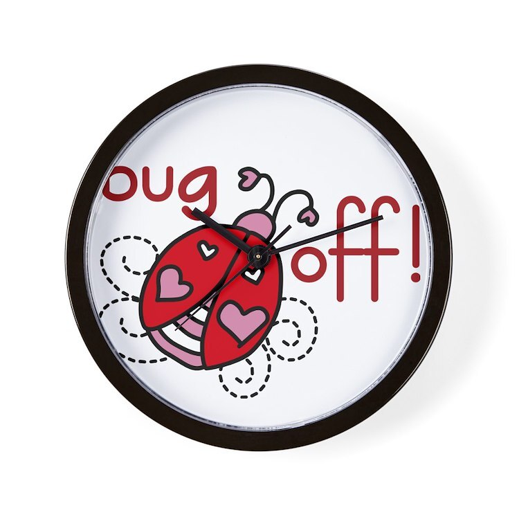 CafePress Bug Off 10" Wall Clock (1148517613)