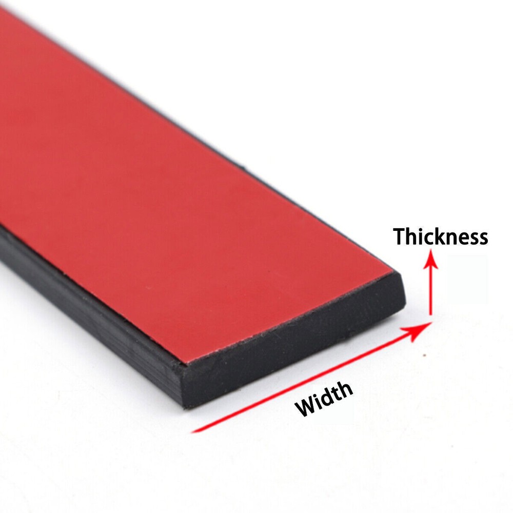 Rubber Strip - Adhesive Backed Roll - Various Widths, Thicknesses & Lengths