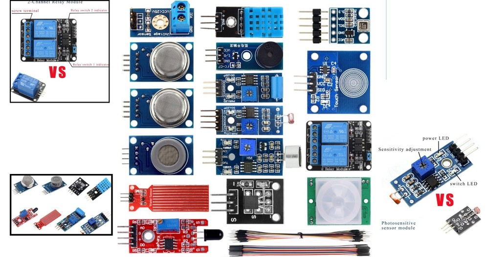 16-in-1 Smart Home Sensor Modules Kit for Arduino & Raspberry Pi DIY Projects