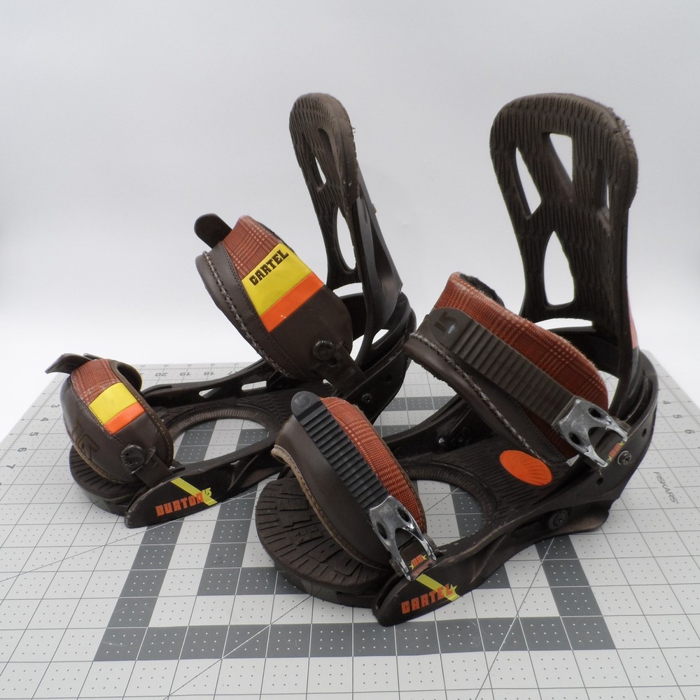 2007 Burton Cartel Snowboard Bindings Brown Superstrap Size Large