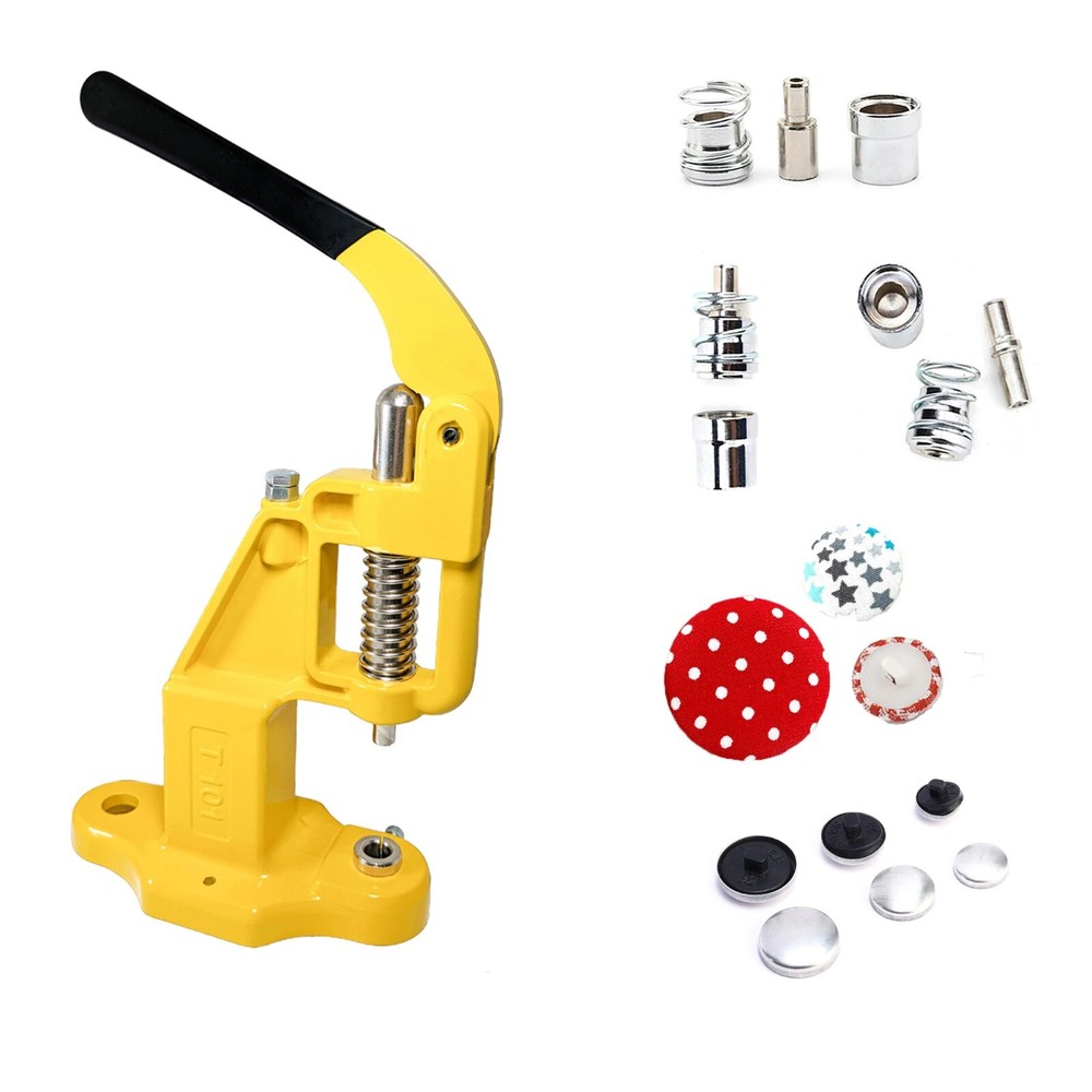 Customized Fabric Cover Button Making Kit With Hand Press 300 Buttons and Dies