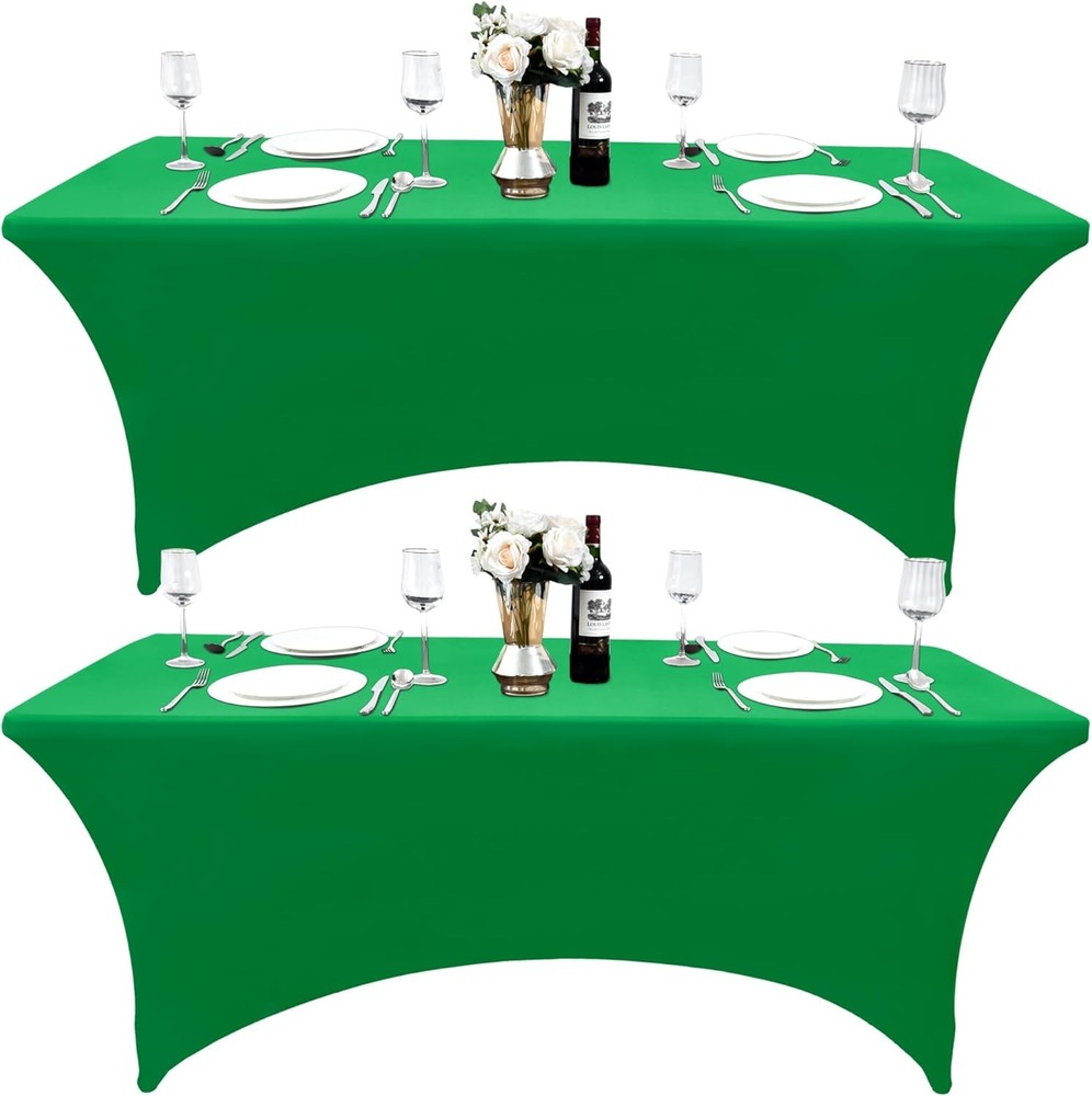 Spandex Table Covers for Rectangular Folding Tables - Wrinkle Resistant