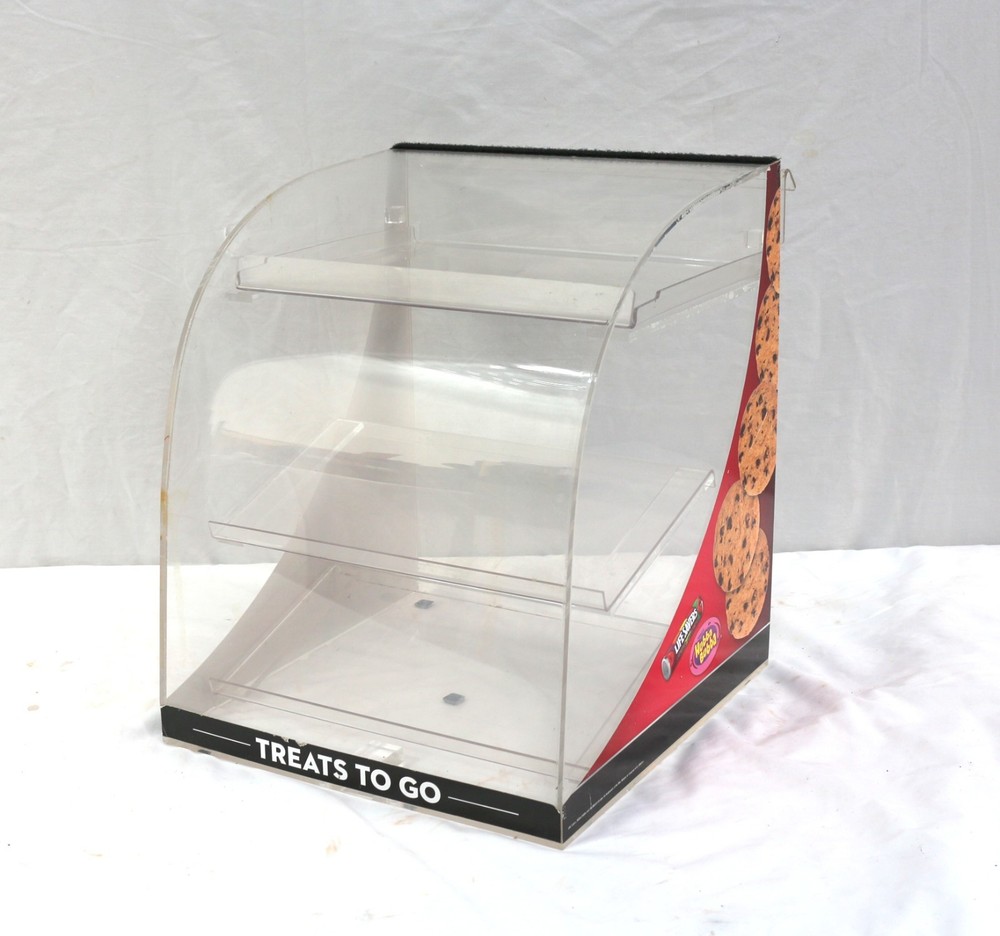Curved Clear Acrylic Cookie & Pastry Display Case