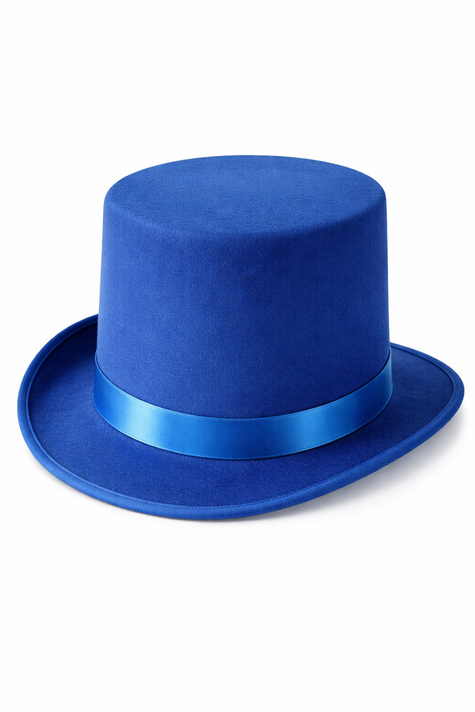 Adult's Blue Felt Top Hat Costume Accessory