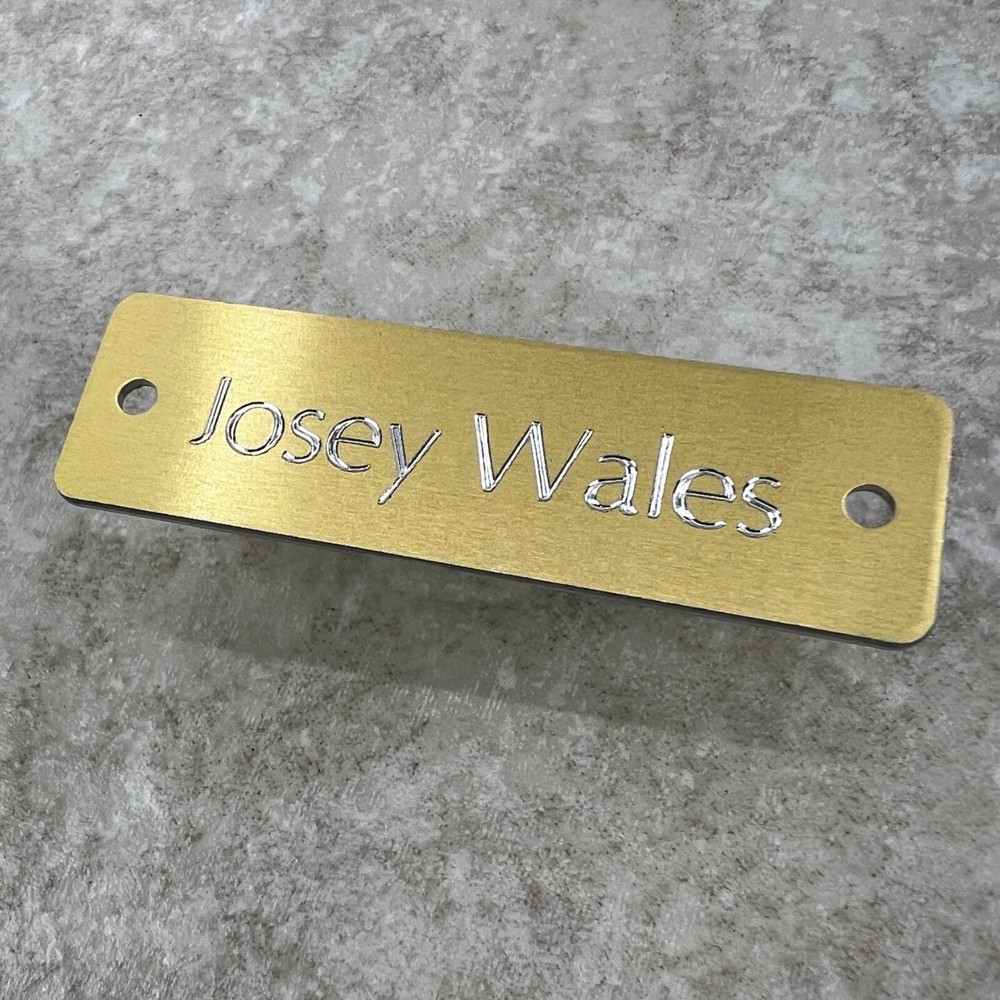 Custom Engraved Tags Personalized NAME PLATE Tags NAME PLATE BLACK GOLD MEDIUM