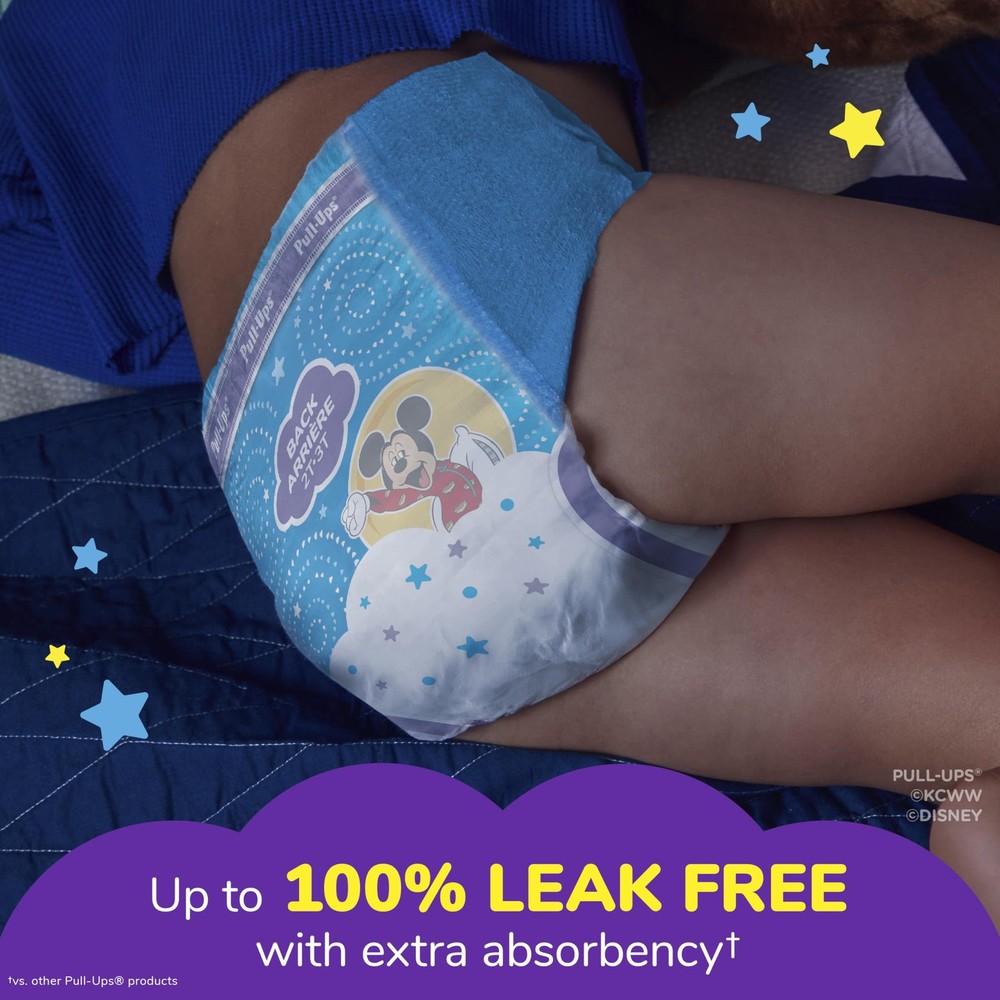 Pull-Ups Boys' Night-Time Potty Training Pants, Size 5T-6T, Multi-colored