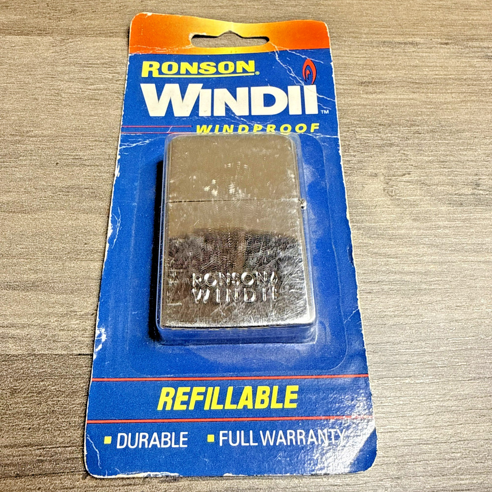 Ronson Windproof Cigarette Lighter New In Package Stock 42101 Windii D