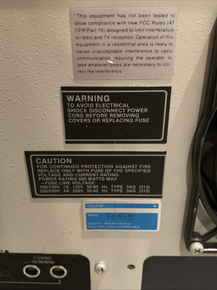 Gould Biomation K101-D Logic Analyzer, Powers On, As Is