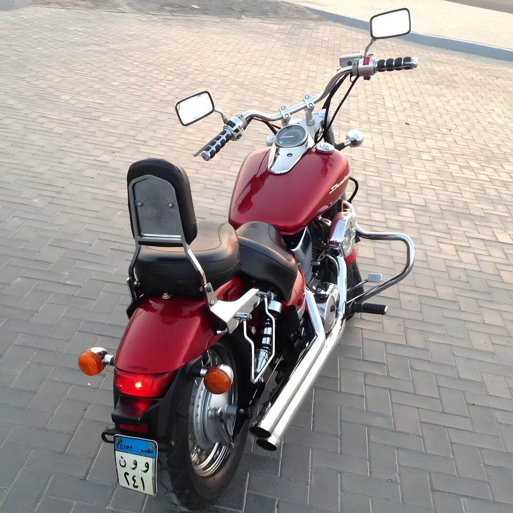 Rectangular Chrome Motorcycle Mirrors for Honda Shadow Spirit Aero ACE 750 1100