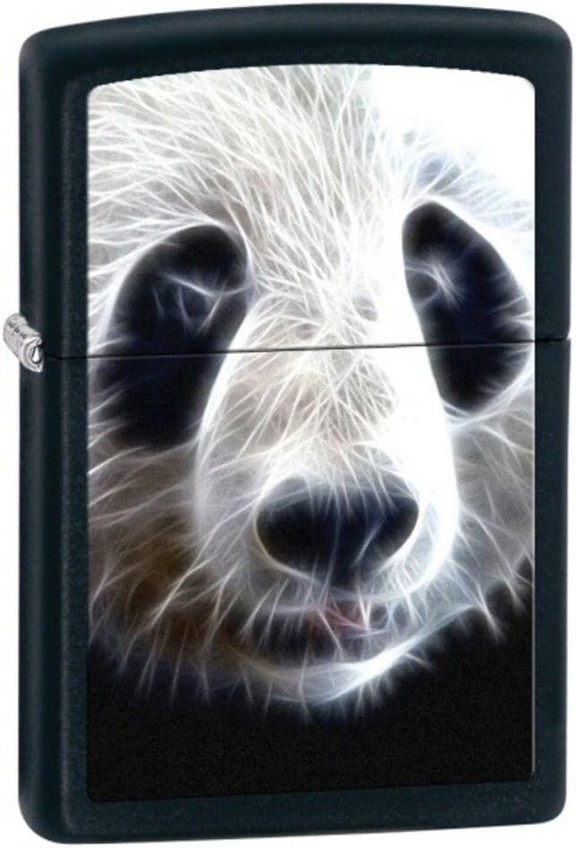 Zippo Black Matte Panda Lighter 28358
